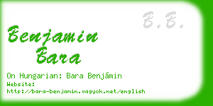 benjamin bara business card