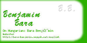 benjamin bara business card